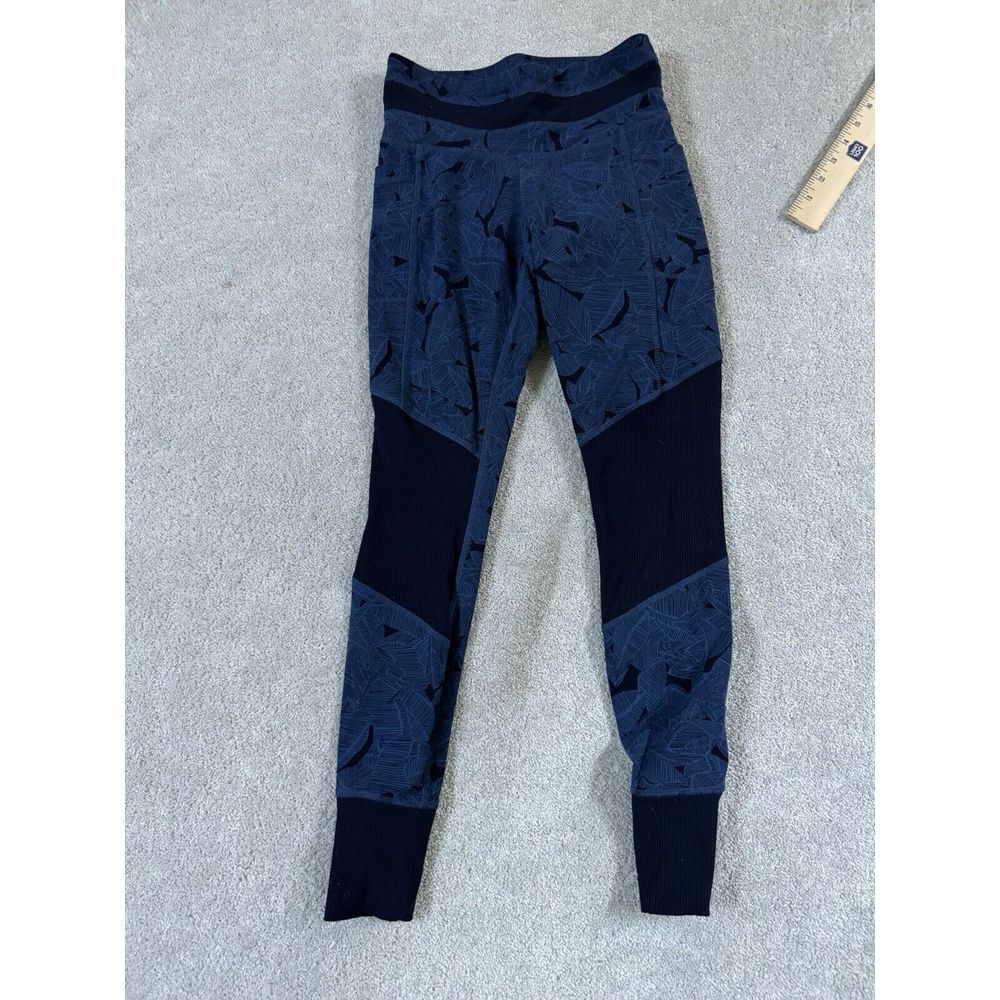 Athleta Women's Tropical Excursion Palm Tree Graphic Print Blue Jogger Leggings